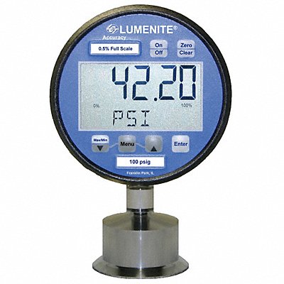 Sanitary Digital Pressure and Vacuum Gauges with T image
